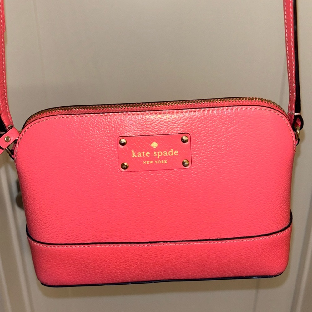Kate spade vibrant pink/ coral small dome cross body bag